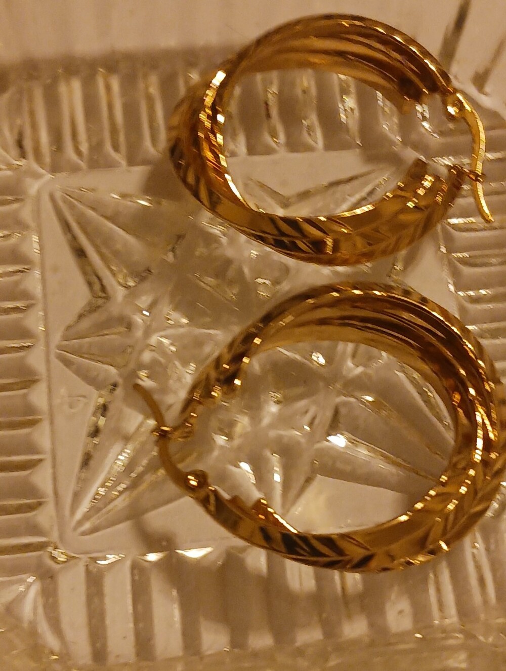 New 18k Gold-Plated Earrings, With Gift Jewelry Box